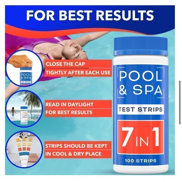 NIB New! Pool and Spa Test Strips 7 in 1 Quick Super Accurate 100 count - Picture 7 of 12